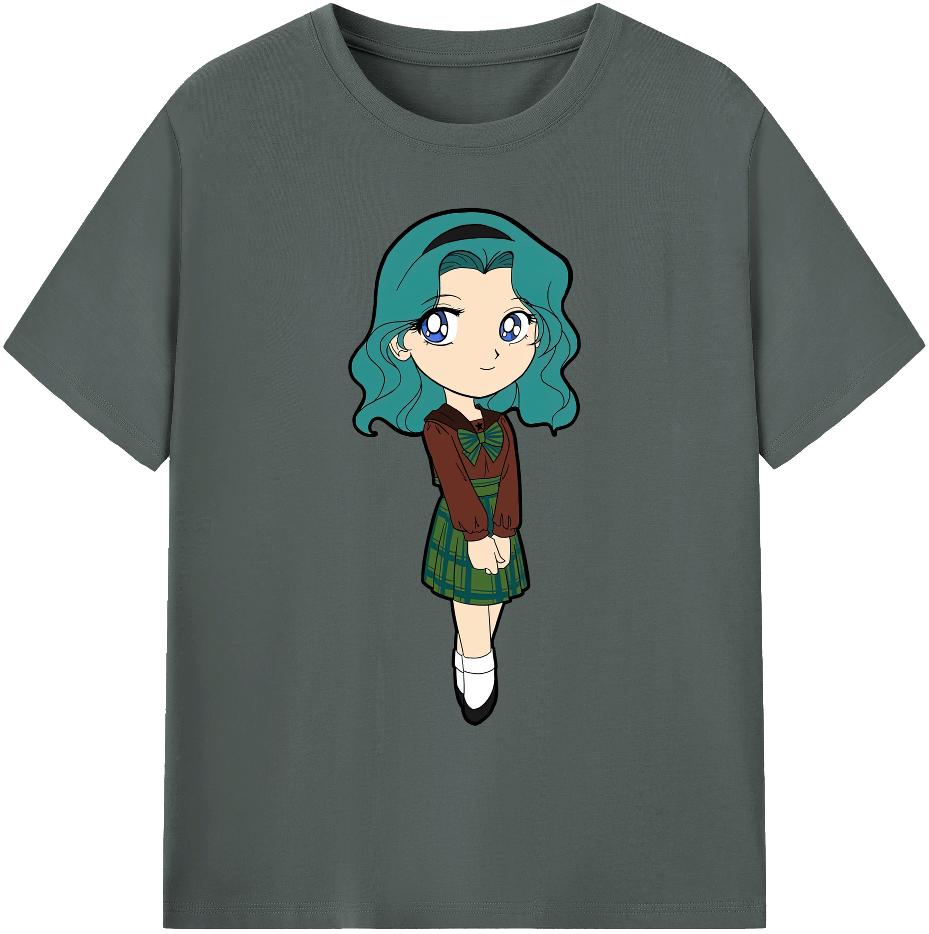 （画像用） 美少女戦士セーラームーン 海王 みちる（かいおう みちる） Sailor Moon Kaiou Michiru 綿100％ メンズ半袖Tシャツ｜肌触りやわらか＆通気性